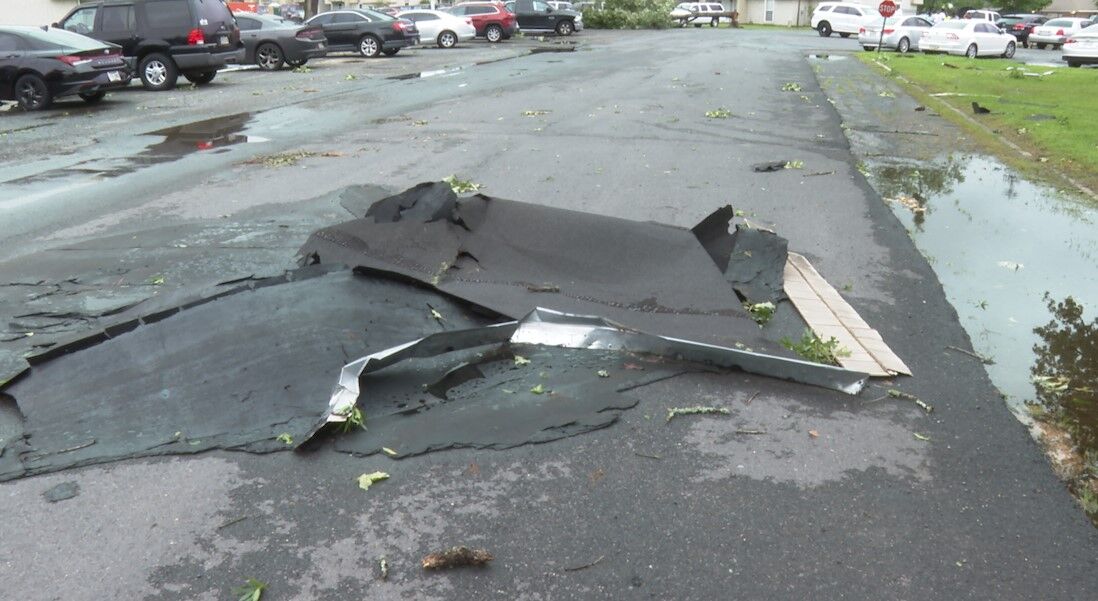 Lake Front Apartments debris